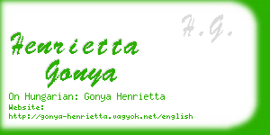 henrietta gonya business card